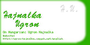 hajnalka ugron business card